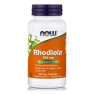 Now Foods Rhodiola 500mg Συμπλήρωμα Διατροφής για Τόνωση του Οργανισμού Λόγω Έντονης Πνευματικής Εργασίας & Κόπωσης 60veg.caps