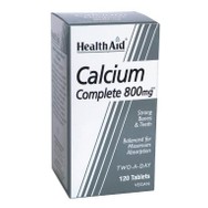 Health Aid Calcium Complete  Ασβέστιο 800mg  Δυνατά Οστά Και  Δόντια 120tabs