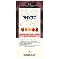 Phyto Permanent Hair Color Kit Μόνιμη Βαφή Μαλλιών με Φυτικές Χρωστικές, Χωρίς Αμμωνία 1 Τεμάχιο - 5.5 Ανοιχτό Καστανό Μαονί