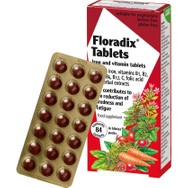 Floradix Iron & Vitamins Συμπλήρωμα Διατροφής Σιδήρου & Βιταμινών Κατά της Αναιμίας για Φυσική Τόνωση 84tabs