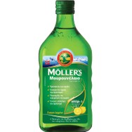 Moller's Cod Liver Oil Lemon Συμπλήρωμα Διατροφής Πόσιμου Μουρουνέλαιου Πλούσιο σε Ω3 με Βιταμίνες A, D & E με Γεύση Λεμόνι 250ml