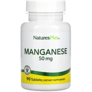 Natures Plus Manganese 50 mg Συμπλήρωμα Διατροφής από Χηλικό Μαγγάνιο με Αντιοξειδωτικές Ιδιότητες 90tabs