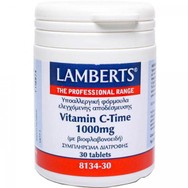 Lamberts Vitamin C-Time Release Συμπλήρωμα Διατροφής Βιταμίνης C για Ένα Υγειές Ανοσοποιητικό Σύστημα 1000mg Tabs