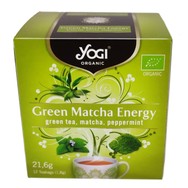 Yogi Tea Green Matcha Energy with Peppermint Αφέψημα από Μείγμα Πράσινου Τσαγιού & Βοτάνων Αγιουβέρδα 12 Teabags x 1.8gr