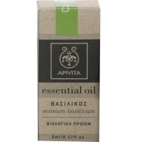 Apivita Essential Oil Basil Βασιλικός 5ml - 100% Βιολογικό Αιθέριο Έλαιο με Δράση Κατά της Σωματικής Κόπωσης