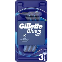 Gillette Blue3 Plus Comfort Disposable Razors 3 Τεμάχια - Ανδρικά Ξυραφάκια με 3 Λεπίδες για Βαθύ & Απαλό Ξύρισμα