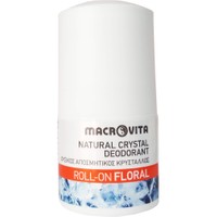 Macrovita Natural Crystal Deodorant Roll-On Floral 50ml - Φυσικός Αποσμητικός Κρύσταλλος με Άρωμα Floral