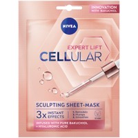 Nivea Cellular Expert Lift Sculpting Tissue Mask 1 Τεμάχιο - Αντιρυτιδική Υφασμάτινη Μάσκα Προσώπου με Bakuchiol & Υαλουρονικό Όξυ