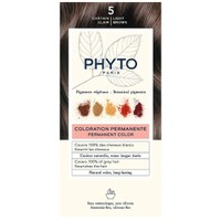 Phyto Permanent Hair Color Kit 1 Τεμάχιο - 5 Καστανό Ανοιχτό - Μόνιμη Βαφή Μαλλιών με Φυτικές Χρωστικές, Χωρίς Αμμωνία