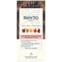 Phyto Permanent Hair Color Kit 1 Τεμάχιο - 6.77 Μαρόν Ανοιχτό Καπουτσίνο - Μόνιμη Βαφή Μαλλιών με Φυτικές Χρωστικές, Χωρίς Αμμωνία