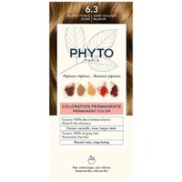 Phyto Permanent Hair Color Kit 1 Τεμάχιο - 6.3 Ξανθό Σκούρο Χρυσό - Μόνιμη Βαφή Μαλλιών με Φυτικές Χρωστικές, Χωρίς Αμμωνία