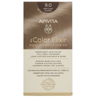 Apivita My Color Elixir Permanent Hair Color 1 Τεμάχιο - 9.0 Ξανθό Πολύ Ανοιχτό - Μόνιμη Βαφή Μαλλιών Χωρίς Αμμωνία που Σταθεροποιεί & Σφραγίζει το Χρώμα