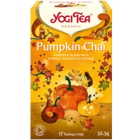 Yogi Tea Pumpkin Chai 17 Teabags (17 Φακελάκια x 1,9g) - Ρόφημα Βοτάνων Τσαγιού με Κολοκύθα, Τζίντζερ & Πορτοκάλι για Χαλάρωση τα Απογεύματα του Φθινοπώρου