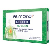 Almora Plus Reflux no Burn Chewable Tablets, 30 Δισκία - Μασώμενα Δισκία για την Οξύτητα & την Παλινδρόμηση με Πολυσακχαρίτες, L-καρνιτίνη, N-ακετυλκυστεΐνη & Οξείδιο του Μαγνησίου