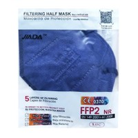 Jiada Non Medical 5ply Mask KN95 FFP2 NR 1 Τεμάχιο - Μάσκα Προστασίας με Μεταλλικό Έλασμα μιας Χρήσης σε Σκούρο Μπλέ Χρώμα