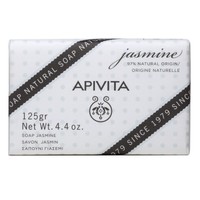 Apivita Natural Soap With Jasmine 125g - Φυτικό Σαπούνι με Γιασεμί με Χαλαρωτικές Ιδιότητες, Κατάλληλο για Όλους τους Τύπους Επιδερμίδας