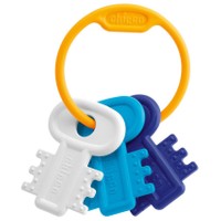 Chicco Χρωματιστά Κλειδιά Μπλε 3-18 Μηνών - Μαλακά Πλαστικά Κλειδιά, Ιδανικά για Μασητικό