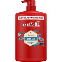Old Spice Deep Sea 3 in 1 Shower Gel & Shampoo 1L - Ανδρικό Αφρόλουτρο - Σαμπουάν με Άρωμα Μεγάλης Διάρκειας Θαλάσσιας Αύρας με Ανθισμένα Λουλούδια & Κίτρο, με Αντλία