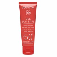 Apivita Bee Sun Safe Hydra Sensitive Soothing Face Cream With Chamomile & Propolis Spf50+ Light Texture 50ml - Καταπραϋντική Κρέμα Προσώπου Ελαφριάς Υφής, Πολύ Υψηλής Αντηλιακής Προστασίας για Ευαίσθητες Επιδερμίδες με Χαμομήλι & Πρόπολη