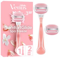 Gillette Venus 3 ComfortGlide Spa Breeze 1 Λαβή & 1 Ανταλλακτικό - Γυναικεία Ξυριστική Μηχανή με 2 Ανταλλακτικές Κεφαλές 3 Λεπίδων & Άρωμα Λευκού Τσαγιού για Καλύτερη Ολίσθηση & Απαλό Ξύρισμα