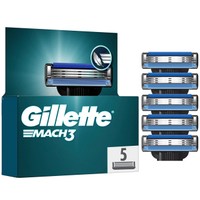 Gillette Mach3 5 Τεμάχια - Ανταλλακτικές Κεφαλές 3 Λεπίδων Ανδρικής Ξυριστικής Μηχανής