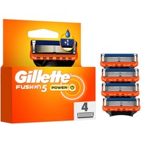 Gillette Fusion 5 Power 4 Τεμάχια - Ανταλλακτικές Κεφαλές Ξυριστικής Μηχανής Σχεδιασμένες με 5 Λεπίδες & Μεγαλύτερη Λιπαντική Ταινία, για Βαθύ Ξύρισμα που Διαρκεί