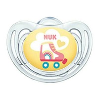 Nuk Freestyle 6-18m, 1 Τεμάχιο - Rollers Διάφανη - Ορθοδοντική Πιπίλα Σιλικόνης με Θήκη