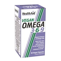 Health Aid Vegan Omega 3 6 9 60veg.caps - Συμπλήρωμα Διατροφής με Έλαιο Λιναρόσπορου, Ιδανικό για Αυστηρά Χορτοφάγους