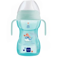 Mam Fun To Drink Cup 8m+ Κωδ 461, 270ml - Γαλάζιο - Εκπαιδευτικό Ποτηράκι Πολυπροπυλενίου με Στόμιο & Βαλβίδα Σιλικόνης