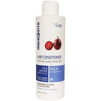 Macrovita Hair Conditioner for Hydration, Shine & Protection with Red Grape & Avocado Oil 200ml - Γαλάκτωμα Μαλλιών με Κόκκινο Σταφύλι & Αβοκάντο για Ενυδάτωση, Λάμψη & Προστασία
