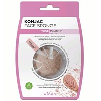 Vican Wise Beauty Konjac Face Sponge Pink Clay Powder 1τμχ - Σφουγγάρι Προσώπου με Ροζ Άργιλο για Περιποίηση και Ανανέωση της Ευαίσθητης Επιδερμίδας