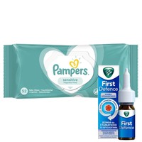 Δώρο Pampers Sensitive Baby Wipes Μωρομάντηλα για την Ευαίσθητη Επιδερμίδα 52 τεμάχια & First Defence Ρινικό Εκνέφωμα 15ml
