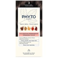 Phyto Permanent Hair Color Kit 1 Τεμάχιο - 3 Καστανό Σκούρο - Μόνιμη Βαφή Μαλλιών με Φυτικές Χρωστικές, Χωρίς Αμμωνία