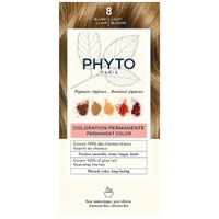 Phyto Permanent Hair Color Kit 1 Τεμάχιο - 8 Ξανθό Ανοιχτό - Μόνιμη Βαφή Μαλλιών με Φυτικές Χρωστικές, Χωρίς Αμμωνία