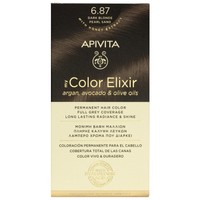 Apivita My Color Elixir Permanent Hair Color 1 Τεμάχιο - 6.87 Ξανθό Σκούρο Περλέ - Μόνιμη Βαφή Μαλλιών Χωρίς Αμμωνία που Σταθεροποιεί & Σφραγίζει το Χρώμα