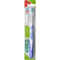 Gum ActiVital Ultra Compact Soft 1 Τεμάχιο Κωδ 585 - Μπλε - Χειροκίνητη Οδοντόβουρτσα με Θήκη Προστασίας