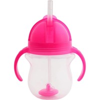 Munchkin Click Lock Tip & Sip Straw Cup 6m+, 207ml - Ροζ - Ποτήρι με Ευέλικτο Καλαμάκι 