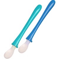 Mam Primamma Silicone Spoon 6m+ Πράσινο - Μπλε 2 Τεμάχια, Κωδ 821Β - Μαλακά Κουταλάκια Σιλικόνης για τα Πρώτα Γεύματα του Μωρού