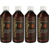 Σετ Collagen ProActive Πόσιμο Κολλαγόνο 2400ml (4x600ml) - 4 Φράουλα - Συμπλήρωμα Διατροφής με Κολλαγόνο για το Δέρμα, Μαλλιά & Νύχια