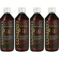 Σετ Collagen ProActive Πόσιμο Κολλαγόνο 2400ml (4x600ml) - 2 Λεμόνι + 2 Φράουλα - Συμπλήρωμα Διατροφής με Κολλαγόνο για το Δέρμα, Μαλλιά & Νύχια