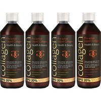 Σετ Collagen ProActive Πόσιμο Κολλαγόνο 2400ml (4x600ml) - 3 Λεμόνι + 1 Φράουλα - Συμπλήρωμα Διατροφής με Κολλαγόνο για το Δέρμα, Μαλλιά & Νύχια