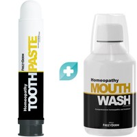 Σετ Frezyderm Homeopathy Toothpaste 75ml & Homeopathy Mouthwash 250ml - Οδοντόκρεμα & Στοματικό Διάλυμα Κατάλληλα για Άτομα που Ακολουθούν Ομοιοπαθητική Αγωγή