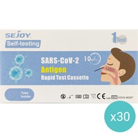 Σετ Sejoy SARS-CoV-2 Antigen Rapid Self Test 30 Τεμάχια - Διαγνωστικό Τεστ Ταχείας Ανίχνευσης Αντιγόνου Κορωνοϊού-19 με Ρινοφαρυγγικό Δείγμα