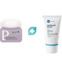 Σετ Medisei Panthenol Extra Hydrating & Protecting Day Cream Spf15, 50ml & Δώρο Face Cleansing Gel 50ml - Ενυδατική Κρέμα Ημέρας Χαμηλής Προστασίας & Αναζωογονητικό Gel Καθαρισμού Προσώπου