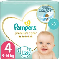 Σετ Pampers Premium Care Jumbo Pack Νο4 (9-14kg) 156 Πάνες (3x52 Πάνες) - 