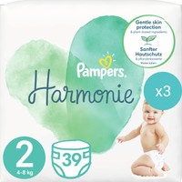 Σετ Pampers Harmonie No2 (4-8kg) 117 Πάνες (3x39 Πάνες) - 