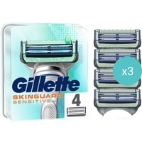 Σετ Gillette SkinGuard Sensitive 12 Τεμάχια (3x4 Τεμάχια) - Ανταλλακτικές Κεφαλές