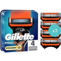 Σετ Gillette Fusion 5 Proglide Power 12 Τεμάχια (3χ4 Τεμάχια) - Ανταλλακτικές Κεφαλές Ανδρικής Ξυριστικής Μηχανής με 5 Λεπίδες Κατά των Ερεθισμών