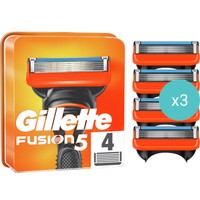 Σετ Gillette Fusion5 Replacement Razors 12 Τεμάχια (3x4 Τεμάχια) - Ανταλλακτικά Ξυριστικής Μηχανής