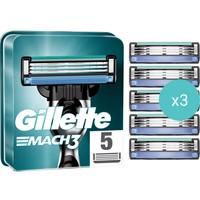 Σετ Gillette Mach3 Replacement Razors 15 Τεμάχια (3x5 Τεμάχια) - Ανταλλακτικές Κεφαλές 3 Λεπίδων